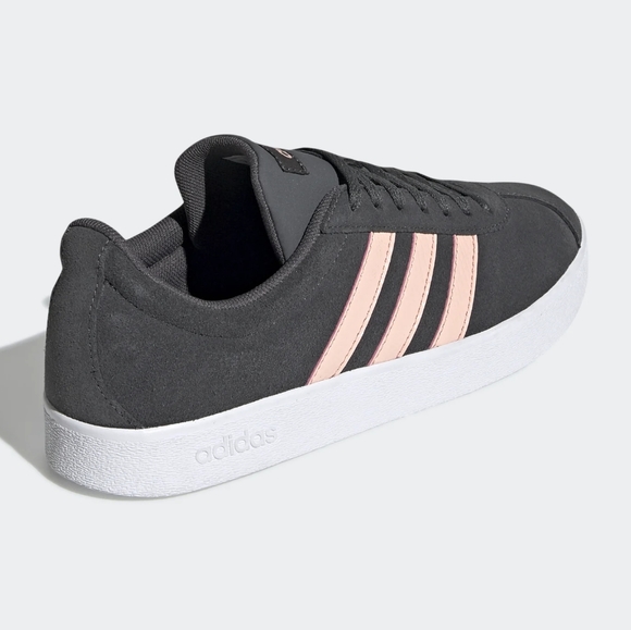 Adidas Womens Low Top Casual Gray & Pink Shoes - Picture 4 of 7